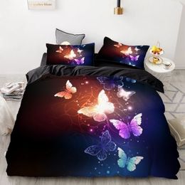 WarmsLiving Butterflies Duvet Cover Butterfly Collection Bedding Queen Spring Printed Quilt housse de couette Y200417251x