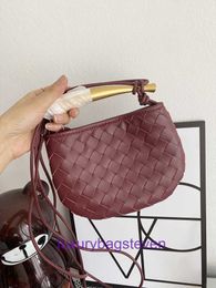 Top original Bottgs's Vents's sardine wholesale tote bags online shop 2024 New Cowhide Woven Bag Womens Premium Leather Handheld Dumpling One With Real Logo