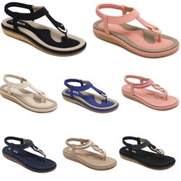 2024 summer women shoes Sandals low heels Mesh surface Leisure Mom Black white large size 35-42 J19-1 GAI