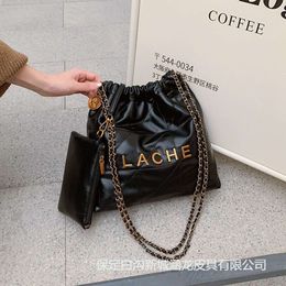 Shop For Online Sale Large Capacity Commuting Style Simple Drawstring Bag for Womens New 2024 Tote Casual Autumn/winter High-end Shoulder