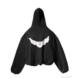 Mens Dove Hoodie Sweatshirts Designer Kanyes Classic Wests Cpfm Hoodies Three Party Joint Name Peace Doves Printed Womens