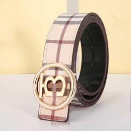 Belts Men Double-sided Printed Belt Fashion Vintage Letter b Smooth Buckle Women Luxury Brand Designer Dress Width 3.8cm Size 105-125cm Rviu