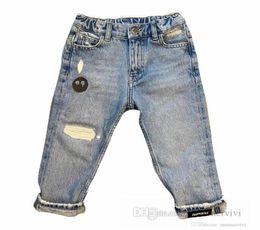 Summer boys hole cartoon jeans girls letter printed wash water denim pants designer kids clothing children soft cowboy shorts Q6677949222