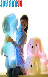 50cm20 inch Tall Luminous Stuffed LED Light Up Plush Glow Teddy Dog Puppy Auto 7 Colour Rotation Illuminated Pillow Gift7919030