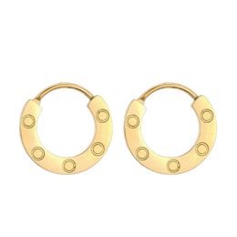 Love Single Earring for Women Ladies Hoop & Huggie Stud Screw Marking 316L Titanium Steel Famous Brand Designer Jewelry With Inscr338S