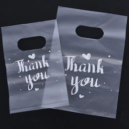 100 mini thank-you plastic gift bags wedding candy bags shopping bags 240309