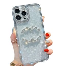 C Brand Phone Case Designer for iPhone 15 Pro Max Cases Apple 14 13 12 11 Pro Max 14 Plus Case Sparkling Rhinestone Diamond Jewelled Crystal Translucent Mobile Cover