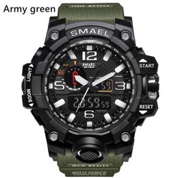 New smael relogio men's sports watches LED chronograph wristwatch military watch digital watch good gift for men & boy d297p