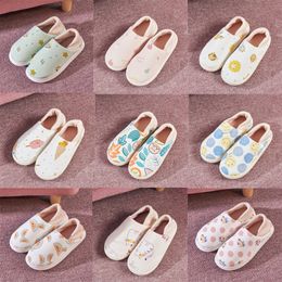 Slippers Soft Bottom Winter Pregnant Womens Nonslip Fruit Cotton Slippers Home Postpartum Large Size Cotton Slippers size 36-41 GAI-29