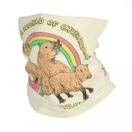 Bandanas Be A Capybara Bandana Neck Gaiter Windproof Face Scarf Cover Men Women Cute Giant Cavy Headwear Tube Balaclava