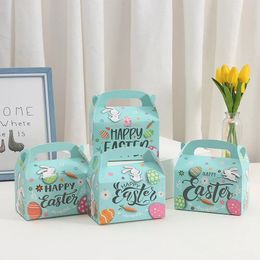 4 pieces of Easter paper gift bags pink blue baby boys and girls love bags for Easter packaging treatment bags childrens birthday parties 240309