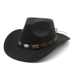 Berets Fashion Vintage Western Cowboy Hat For Men Women Jazz Sombrero Hombre Caps Cowgirl Panama