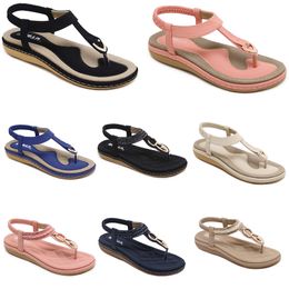 Sandals Summer Women Shoes Low 2024 Heels Mesh Surface Leisure Mom Black White Large Size 35-42 J9-1 GAI 654