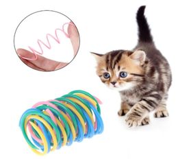 Cat Spring Toy Pet Wide Plastic Colorful Springs Cat Toys Pet Action Wide Durable Interactive Toys Spring Toys Durable1751104