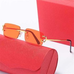 2024 Luxury Designer OFF Luxury Designer New Men's and Women's Sunglasses Off style personality frameless Street Photo trend glassesKajia