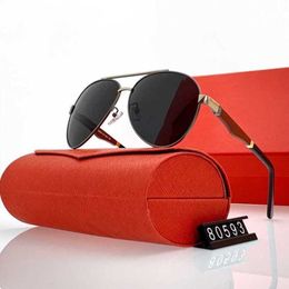2024 Luxury Designer New luxury designer Overseas new for men and women Toad mirror street photo Polarised sunglasses 80593 Style 1