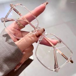 Sunglasses Large Square Ladies Reading Glasses Unisex Anti-blue Light Computer Eyewear Men Women Luxury Heart Design Presbyopia Frames