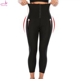 Capris Lazawg Sauna Pants for Women Weight Loss Waist Trainer Sweat Leggings Slimming Belly Tight Trousers Body Shaper Fiess