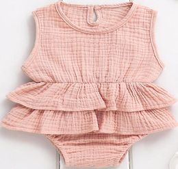 Fashion Casual Slim Solid Newborn Kid Baby Girl Clothes Sleeveless Swimsuits Beachwear Tutu Outfit 02Y Lovely6192987