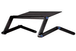 Aluminium Notebook Folding Computer Desk Bed Computer Desk With Mouse Pad Adjustable Laptop Table Computer Stand Tables2132962