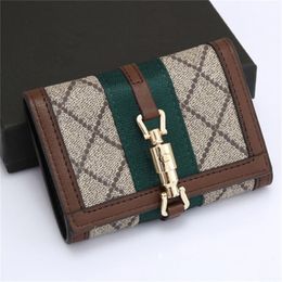 Stripe Designers Purse Luxury Mens Wallet For Women Jackie 1961 Mini Card Holder High Quality Coin Purses2692