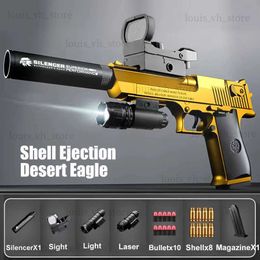 Gun Toys Shell Jet Desert Eagle G17 Soft Bullet Toy Gun Air Gun Handgun foam Launcher Children Boys Gift CS Shooting Game Weapon T240309