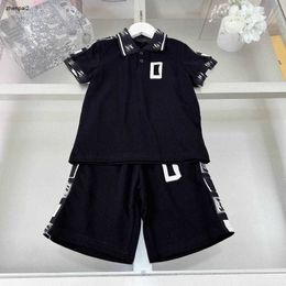 Luxury kids tracksuits Contrast logo T-shirt set baby clothes Size 120-170 CM designer Short sleeve POLO shirt and shorts 24Mar