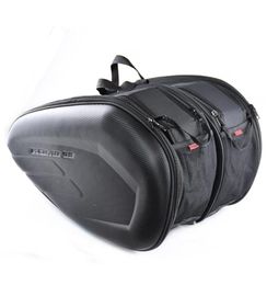 Motorcycle Bags Carbon Fibre Saddle Bag Travel Knight Luggage Saddlebags Suitcase Motorbike Rear Seat With Waterproof Rain Cover5480694