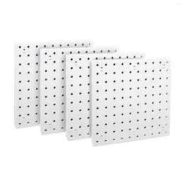 Jewellery Pouches 4 Piece Pegboard Wall Organiser White Hanging For Craft Room Garage Kitchen Living