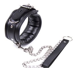 Lockable Slave Dog Collar Bondage Restraints Leather Belt In Adult Games For Couples Fetish Sex Products Toys For Women And Men Y14869366