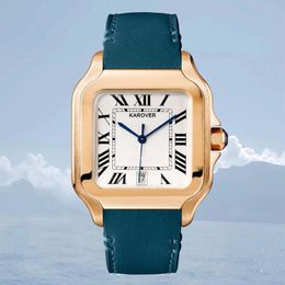 Mens and Womens Designer Watch Business Automatic Watch Square Roman numerals Rose gold dial Stainless Steel Watch Luxury Couple Watch Fashion Sports Watch dhgate