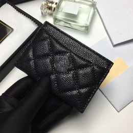 Luxury Designer Caviar Card Holder Genuine Leather Purse Womens Fashion Coin Purses Mens Credit Cards Wallet Bag Travel Documents 218O 2857