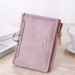 Wallet Women Leather Card Holder Ladies Purse Purple pink Grey blue black Wallet Femal PU Leather Bank ID Credit W101217o