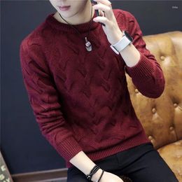 Men's Sweaters Fashion O-Neck All-match Solid Colour Clothing 2024 Winter Loose Knitted Casual Pullovers Korean Tops