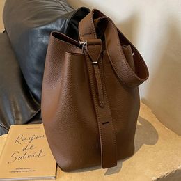 2Pcs/Set Classic Bucket Bag PU Leather Womens Handbag Designer Bag Luxury Grocery Bag Female Shoulder MessengerBag Purse Bolsas 240223
