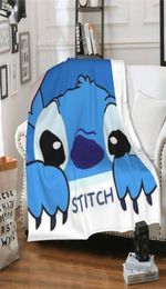 Cartoon Stitch Blanket Cute Monster Flannel Children Adult Gift Bedding Bedspread Sofa Spring and Autumn Warm Blanket 2205059141306