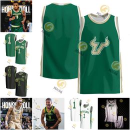 South Florida Bulls Basketball Jersey Jayden Reid Selton Miguel Jose Placer Chris Youngblood Kobe Knox Brandon Stroud Kasean Pryor Kasen Jennings Custom Jerseys