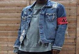 Men039s Jackets Whole 424 Four Two Destroy Watering Mens Jacket High Street Hip Hop Denim For Men And Women Brand Clothing4971747