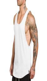 2021 Newest men gym tank tops Gym tank top Vest Stringer Bodybuilding Singlet cotton Sport Sportswear Men039s Fitness Clothing1370952