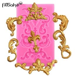 Cake Tools FILBAKE Silicone Moulds Lace Relief Shape Baking Mold For Mousse Chocolate Candle Soap Fondant Decorating271A