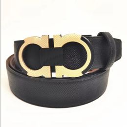 2024 new high-end atmospheric two-color belt male designer belt female front and back dual-use high-quality belt male and female buckle belt