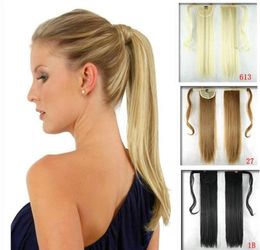 NATURAL Ponytail Clip In Hair Extension Wrap Pony Tail Fake Hairpiece as Like human43431066432535