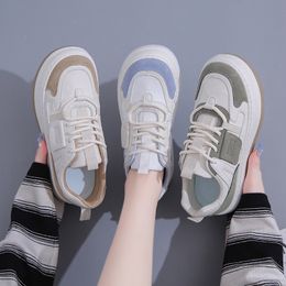 Comemore White Skate Shoes Women 2024 New Casual Sneakers Autumn Thick Bottom Shoe Fashion Platform Footwear Flat Round Toe40 Loafers