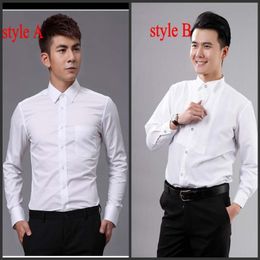 New Style Top Quality White Men's Wedding Apparel Groom Wear Shirts man shirt clothing OK02288E