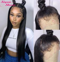 360 Lace Frontal Wig Brazilian Straight Lace Front Wig Brown Human Hair Wigs For Women12556858796769