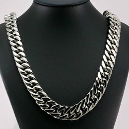 New Style Cool Men Jewellery 15mm 24'' Huge Large Stainless Steel Heavy Chunky Curb Link Necklace Chain for xmas holiday241h