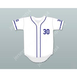 White MIKE VITAR BENNY THE JET RODRIGUEZ 30 BASEBALL JERSEY THE SANDLOT Stitched