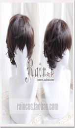 2018 Dazai Osamu Short Brown Curly Wigs Anime Bungo Stray Dogs Cosplay Hair Wig8900081