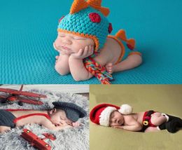 Newborn Baby Pography Props Baby Hat Cap GirlBoy Clothes Newborn Crochet Outfits8328943