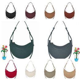 Luxury Bag Numero Dix Half-moon Bag Full-grain Textured Smooth Calf Leather Tote Designer Zip Closure Crossbody Hobo Handbags Shoulder Bags Purse Unique design